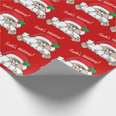 Papier Cadeau Père Noël vous regarde | Noël (Coin)