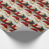 Papier Cadeau Père Noël vous regarder (Coin)