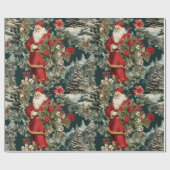 Papier Cadeau Père Noël Winter Garden (Plat)