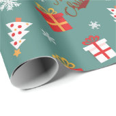 Papier Cadeau Période de fêtes de Noël  (Coin rond)