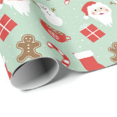 Papier Cadeau Période de Noël (Coin rond)