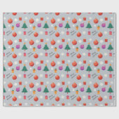 Papier Cadeau Période de vacances de Noël festive (Plat)