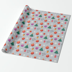 Papier Cadeau Période de vacances de Noël festive