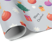 Papier Cadeau Période de vacances de Noël festive (Coin rond)
