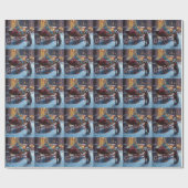 Papier Cadeau Période des Fêtes de Noël à Chesapeake (Plat)