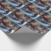Papier Cadeau Période des Fêtes de Noël à Chesapeake (Coin)