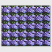 Papier Cadeau Périwinkel hydrangeas fleurs violettes fleurs bleu (Plat)