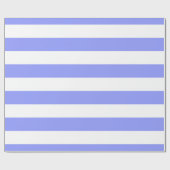 Papier Cadeau Périwinkle bleu, blanc Motif de bandes XL (Plat)