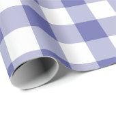 Papier Cadeau Périwinkle Buffalo Check En vichy Plaid Motif (Coin rond)
