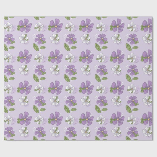 Papier Cadeau Périwinkles Lavender (Plat)