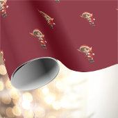 Papier Cadeau Perky Girl Christmas Elf Wrapper Papier
