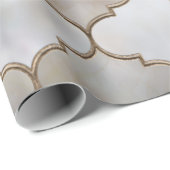 Papier Cadeau Perle et or marocain (Coin rond)