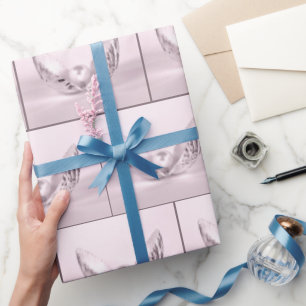 Papier Cadeau Perle rose en coquillage