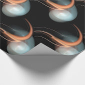 PAPIER CADEAU PERLES ALIENS ROSES BLANCHES (Coin)