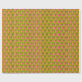 Papier Cadeau Perles Arcs Imaginaire vert rose (Plat)