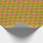 Papier Cadeau Perles Arcs Imaginaire vert rose (Coin)