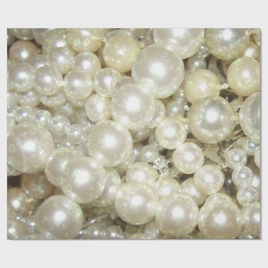 Papier Cadeau Perles Avec Design (Plat)
