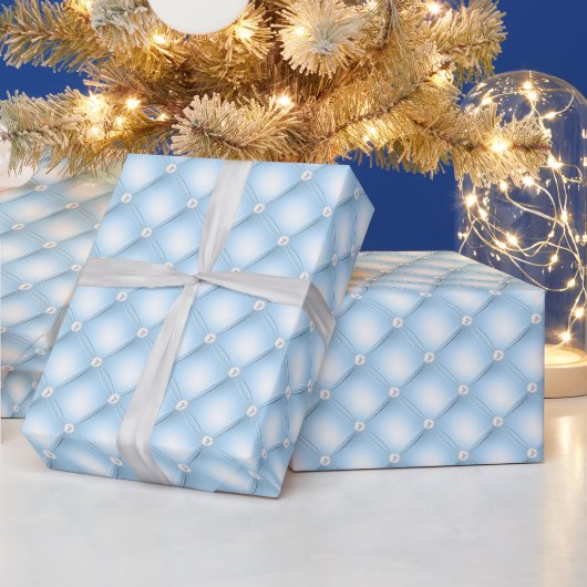 Papier Cadeau Perles bleues touffues (Vacances)