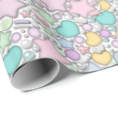 Papier Cadeau Perles de verre, bijoux (Coin rond)