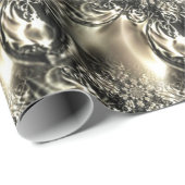 Papier Cadeau Perles dorées (Coin rond)