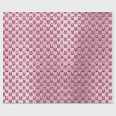 Papier Cadeau Perles Roses pois Gold Blush Pink Mauve (Plat)