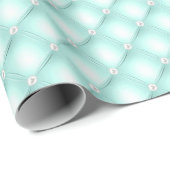 Papier Cadeau Perles touffues de menthe (Coin rond)