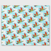 Papier Cadeau perroquet (Plat)