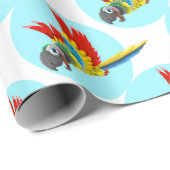 Papier Cadeau perroquet (Coin rond)