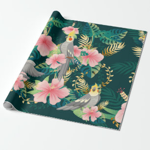 Papier Cadeau Perroquet motif mignon et sans couture sur gre