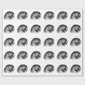 Papier Cadeau Perroquet vintage (Plat)