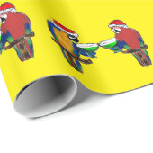 PAPIER CADEAU PERROQUETS (Coin rond)