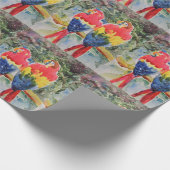 Papier Cadeau Perroquets dans la forêt tropicale (Coin)