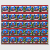 PAPIER CADEAU PERROQUETS DE FÊTE (Plat)