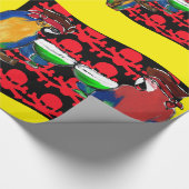 PAPIER CADEAU PERROQUETS DE PIRATES (Coin)