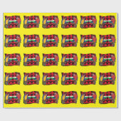 Papier Cadeau Perroquets de pirates (Plat)