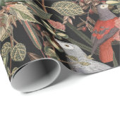 Papier Cadeau Perroquets exotiques (Coin rond)