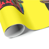 PAPIER CADEAU PERROQUETS PIRATES (Coin rond)