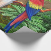 Papier Cadeau Perroquets Tropicaux Ara (Coin)