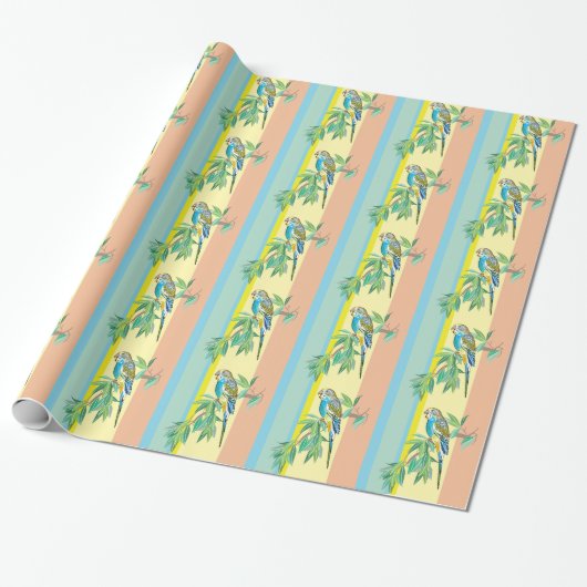 Papier Cadeau perruche (Déroulé)