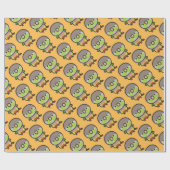 Papier Cadeau Perruche à joues vertes / Ananas (Plat)