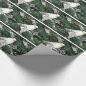 Papier Cadeau Perruche dans un arbre de Noël (Coin)