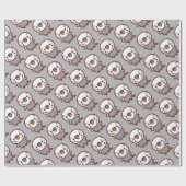 Papier Cadeau Perruche ondulée / mâle gris normal (Plat)