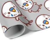 Papier Cadeau Perruche ondulée / mâle gris normal (Coin rond)