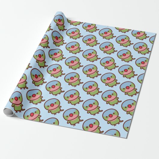 Papier Cadeau Perruche princesse (Déroulé)