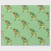 Papier Cadeau Perruche verte tropicale Thunder_Cove (Plat)