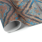 Papier Cadeau Perse Populaire Belle collection de vieux Motif (Coin rond)