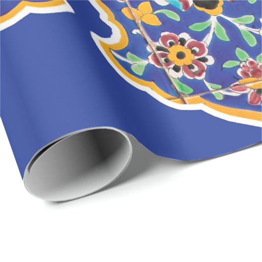 Papier Cadeau Persian turquoise (Coin rond)