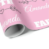 Papier Cadeau Personalisé Faith Heart Christian (Coin rond)