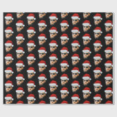 Papier Cadeau Personalised Face Santa Hat Gift Wrap, Funny Face (Plat)