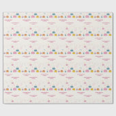 Papier Cadeau Personalized Birthday Cakes & Doodle Confetti (Plat)